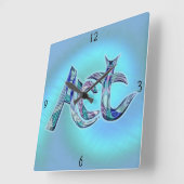 Horloge Carrée Art the Word Square Wall Clock (Angle)