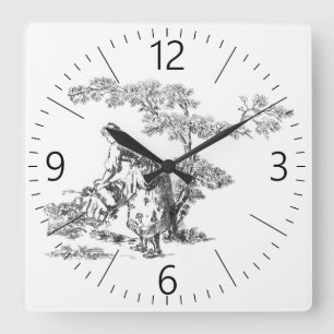 Horloge Carrée Artisanat rural antique