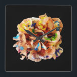 Horloge Carrée Artist Pencil Shavings Wall Clock,<br><div class="desc">Artist Pencil Shavings Wall Clock, It's time to show off your favourite art, tableaux and text with a custom square wall clock from Zazzle. Made for any wall, this clock is vibrantly printed with AcryliPrint® HD process to ensure the highest quality display of any content. Order this custom square wall...</div>