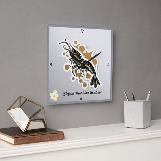 Horloge Carrée "Artiste maritime" (Bureau)