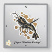 Horloge Carrée "Artiste maritime" (Recto)