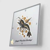 Horloge Carrée "Artiste maritime" (Angle)