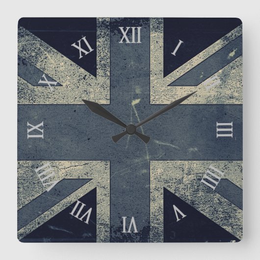 Horloge Carrée Artistic Grunge (Recto)