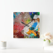 Horloge Carrée Artist's Palette wall clock (Maison)
