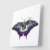 Horloge Carrée Asexual Flag Swallowtail (Angle)