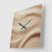 Horloge Carrée aspect cuir (Angle)