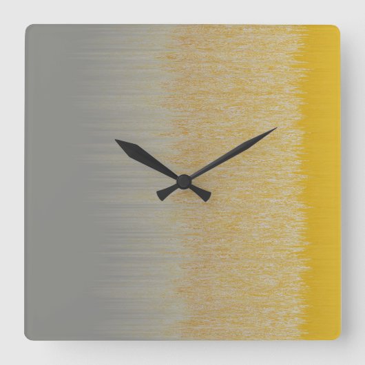 Horloge Carrée Assemblage Gold et Silver (Recto)