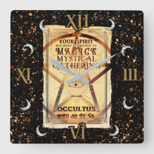 Horloge Carrée Assemblée Mystique Magique Œil de Voyant de Chance