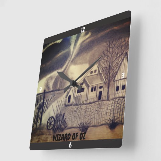 HORLOGE CARRÉE ASSISTANT D'OZ TWISTER (Angle)