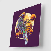 Horloge Carrée Astronaut  (Angle)