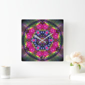 Horloge Carrée Atmospheric Stellar Kaleid (Maison)