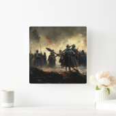 Horloge Carrée Attaquez le lieu (Maison)