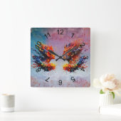 Horloge Carrée Au début... (Maison)