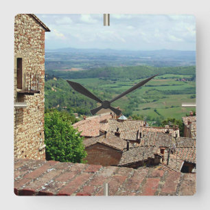 Horloge Carrée Au delà des dessus de toit 1