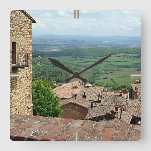 Horloge Carrée Au-delà des toits 1 (Recto)