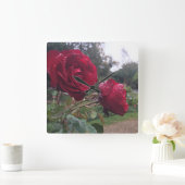 Horloge Carrée Au pair rouge (Maison)