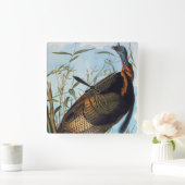 Horloge Carrée Audubon : La Turquie sauvage (Maison)