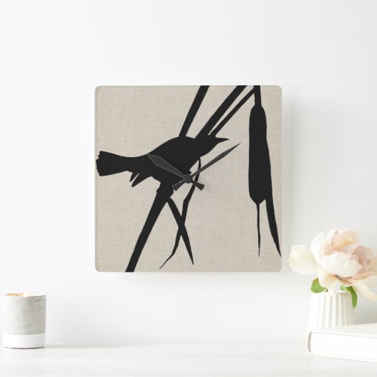 Horloge Carrée Audubon Silhouette II (Maison)