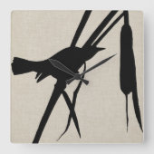 Horloge Carrée Audubon Silhouette II (Recto)