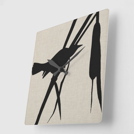 Horloge Carrée Audubon Silhouette II (Angle)