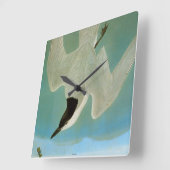 Horloge Carrée Audubon : Sterne Mouette-Affichée (Angle)