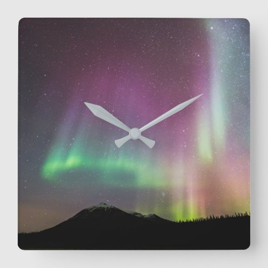 Horloge Carrée Aurora Borealis | Alaska Brooks Range, Alaska (Recto)