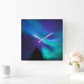 Horloge Carrée Aurora Borealis | Canada Ontario Sudbury (Maison)