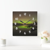 Horloge Carrée Aurora paisible (Maison)