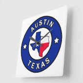 Horloge Carrée Austin Texas (Angle)