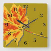 Horloge Carrée Automne (Recto)
