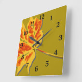 Horloge Carrée Automne (Angle)