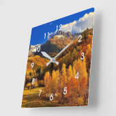 Horloge Carrée Automne dans le Colorado (Angle)