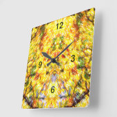Horloge Carrée Automne Gold (Angle)