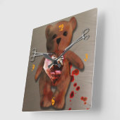 Horloge Carrée Autopsie de T. Ours (Angle)