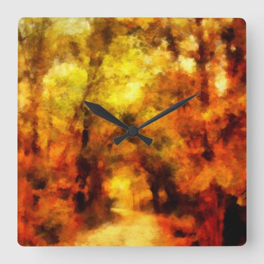 Horloge Carrée Autumn colors | Abstract (Recto)