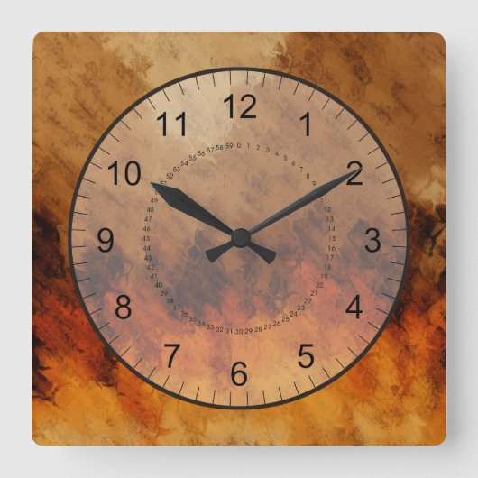 Horloge Carrée Autumn Twilight (Recto)