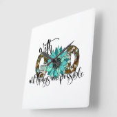 Horloge Carrée Avec Dieu (Angle)