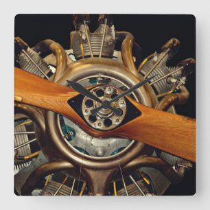 Horloge Carrée Avions antiques