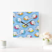 Horloge Carrée Avions Jouets (Maison)
