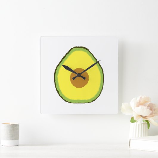 Horloge Carrée Avocado (Maison)