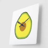 Horloge Carrée Avocado (Angle)