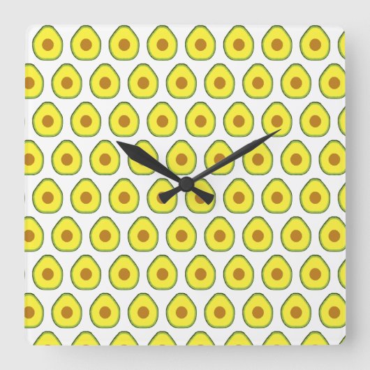 Horloge Carrée Avocado (Recto)
