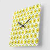 Horloge Carrée Avocado (Angle)