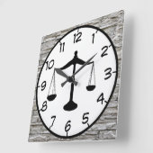 Horloge Carrée Avocat (Angle)