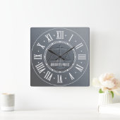 Horloge Carrée Avocat en argent élégant à la loi (Maison)