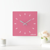 Horloge Carrée Axolotl pink color name (Maison)
