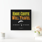 Horloge Carrée Ayez le descendeur voyagera (Maison)