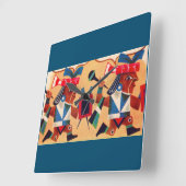 Horloge Carrée Aztec Aztecs (Angle)