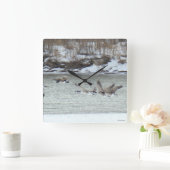 Horloge Carrée B7 Oies canadiennes (Maison)