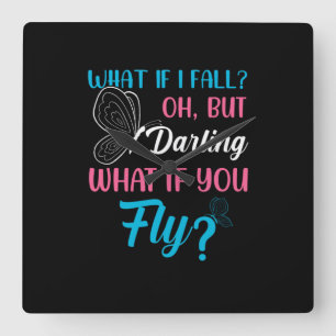 Horloge Carrée Babfly If You Fly